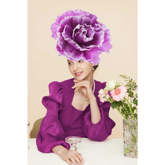 Fascinator Hat (purple, One 5356